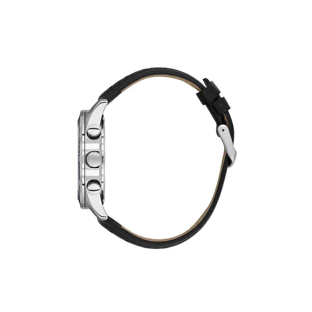 Daniel Klein Exclusive Black Leather Watch for Men DK.1.14221-2 - Daniel Klein Saudi Arabia