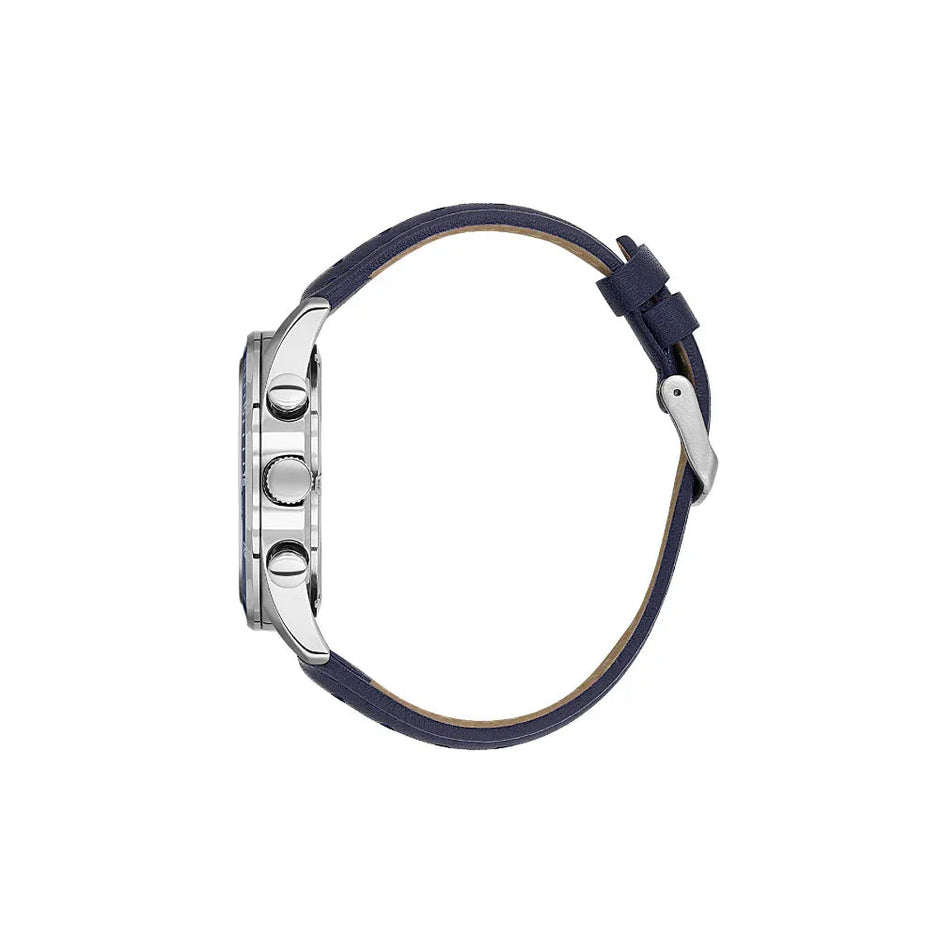 Daniel Klein Exclusive Dark Blue Leather Watch for Men DK.1.14221-3 - Daniel Klein Saudi Arabia
