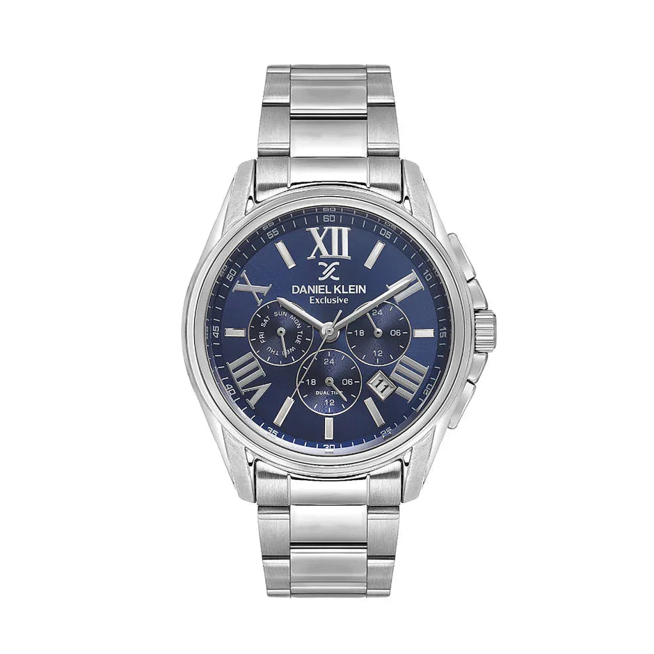 Daniel Klein Exclusive Silver Stainless Steel Watch for Men DK.1.14222-2 - Daniel Klein Saudi Arabia