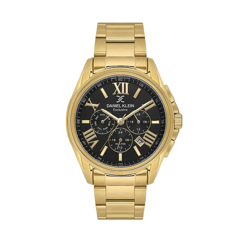Daniel Klein Exclusive Gold Stainless Steel Watch for Men DK.1.14222-5 - Daniel Klein Saudi Arabia