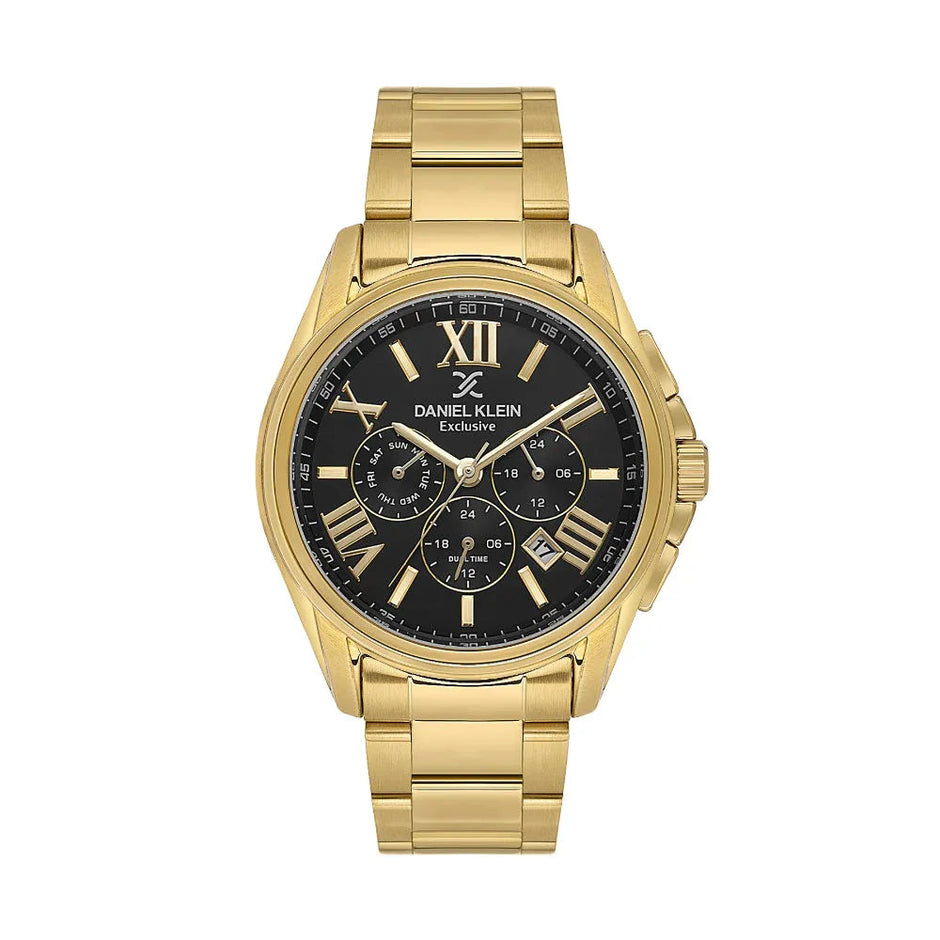 Daniel Klein Exclusive Gold Stainless Steel Watch for Men DK.1.14222-5 - Daniel Klein Saudi Arabia