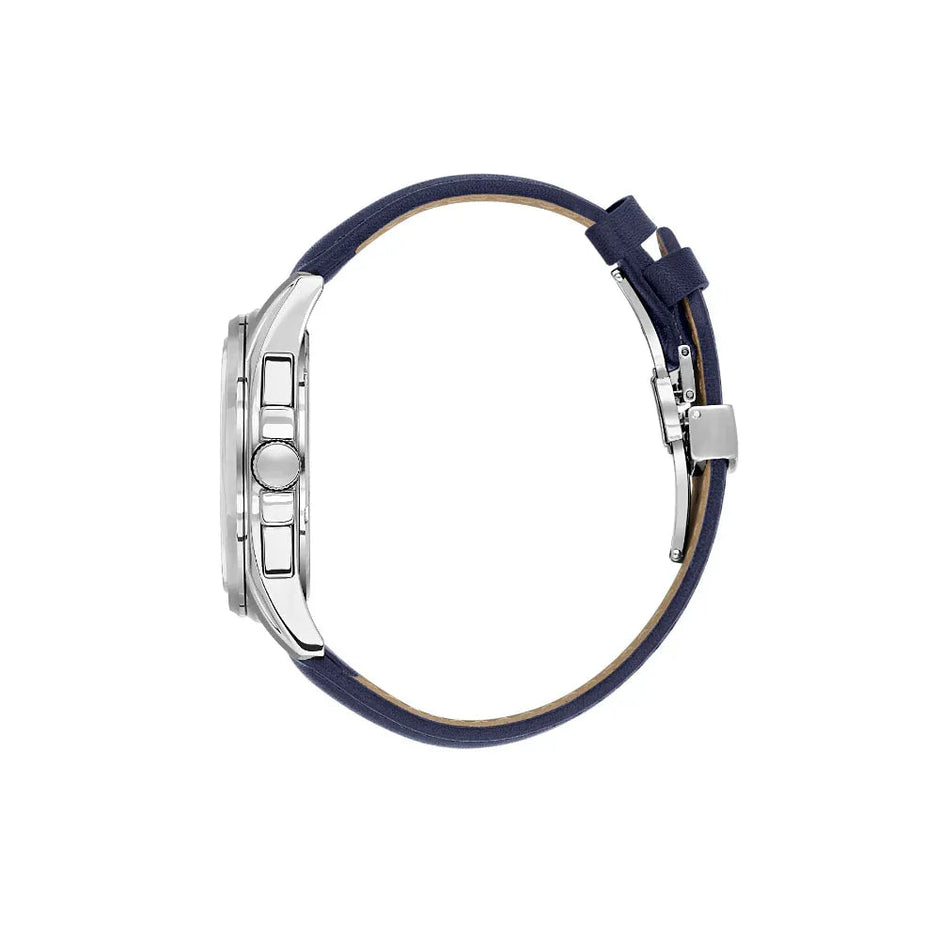 Daniel Klein Exclusive Dark Blue Leather Watch for Men DK.1.14223-3 - Daniel Klein Saudi Arabia