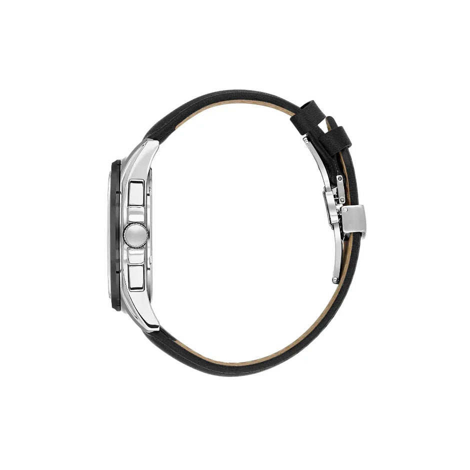 Daniel Klein Exclusive Black Leather Watch for Men DK.1.14223-6 - Daniel Klein Saudi Arabia