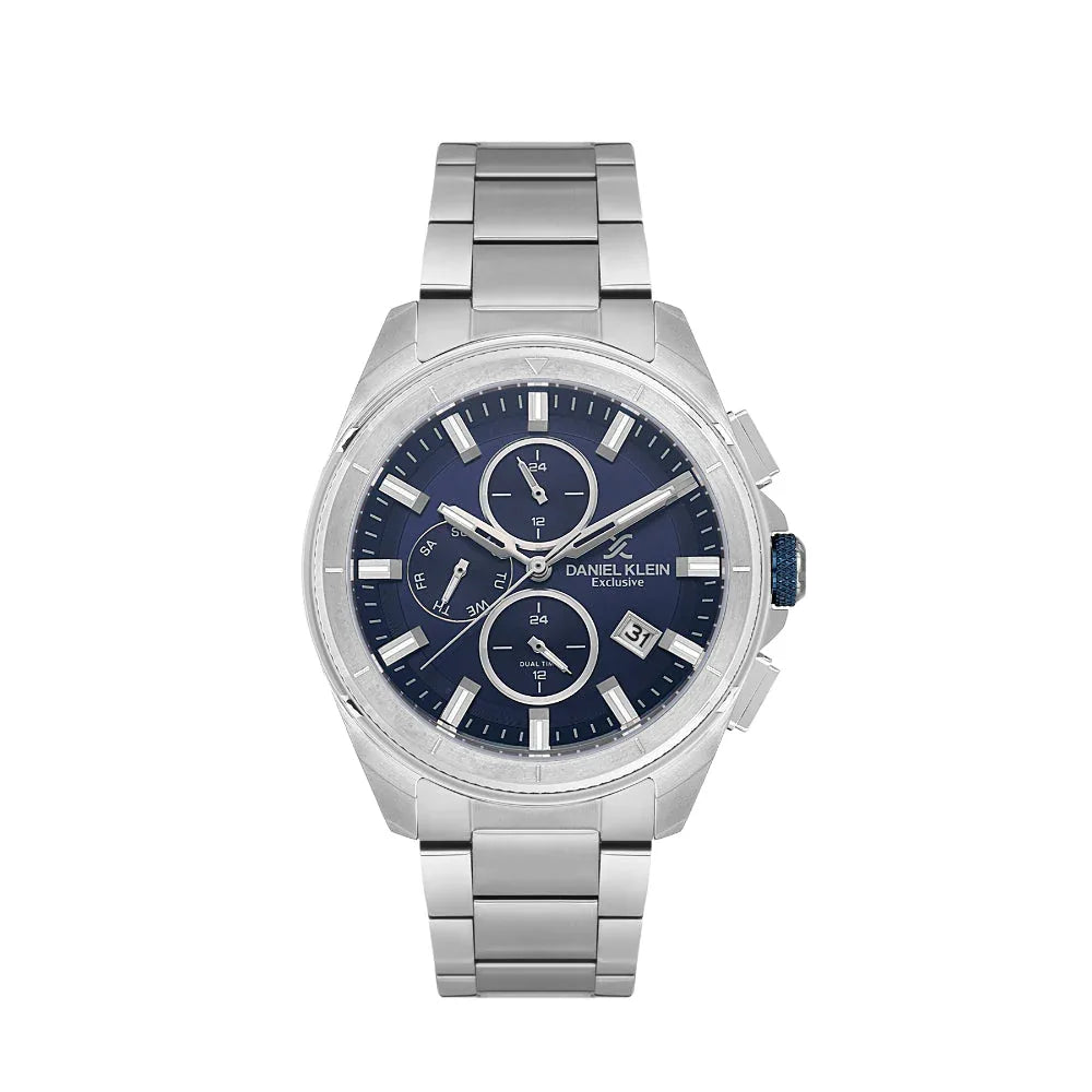 Daniel Klein Exclusive Silver Stainless Steel Watch for Men DK.1.14224-2 - Daniel Klein Saudi Arabia