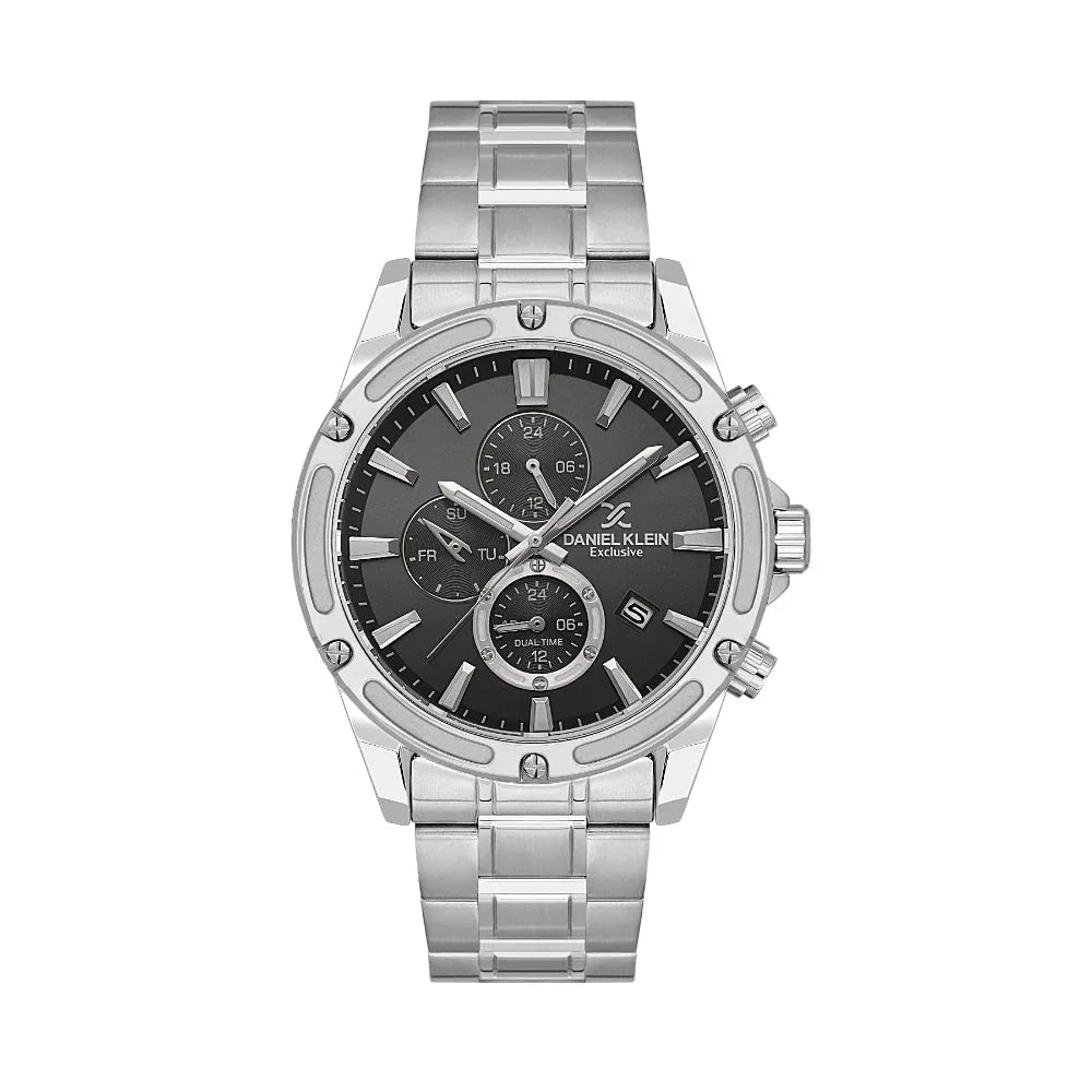 Daniel Klein Exclusive Silver Stainless Steel Watch for Men DK.1.14225-1 - Daniel Klein Saudi Arabia