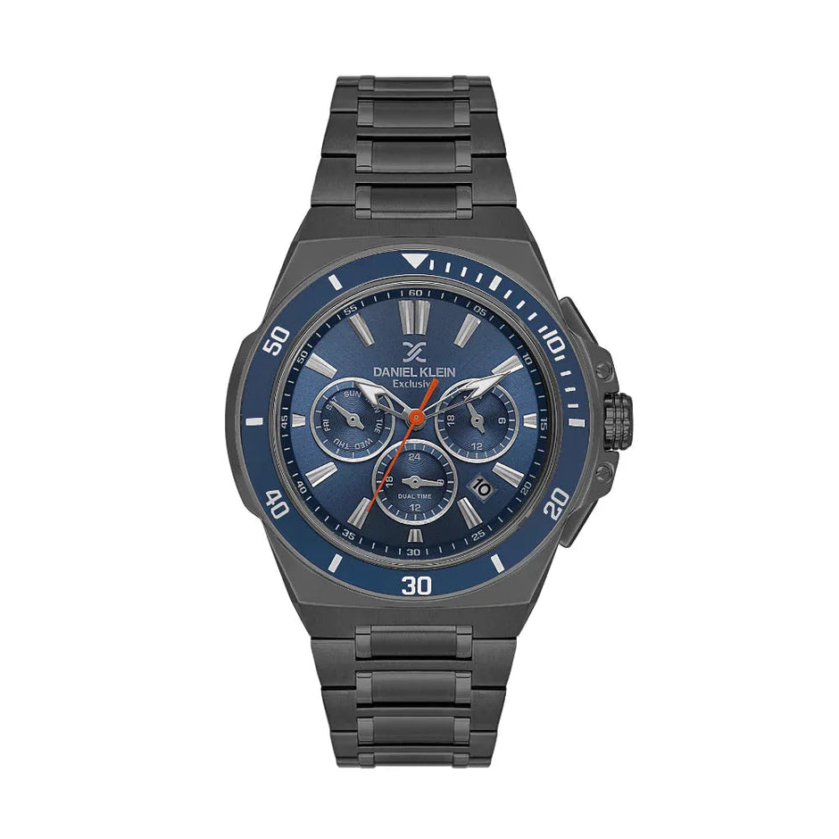 Daniel Klein Exclusive Black Stainless Steel Watch for Men DK.1.14226-5 - Daniel Klein Saudi Arabia