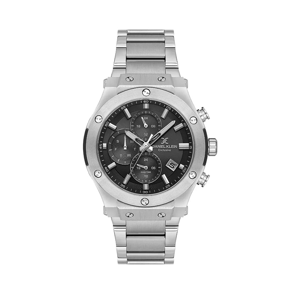 Daniel Klein Exclusive Silver Stainless Steel Watch for Men DK.1.14227-2 - Daniel Klein Saudi Arabia