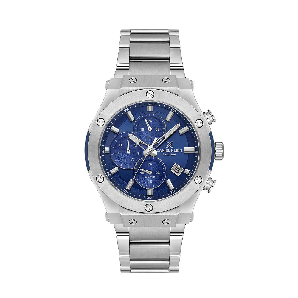 Daniel Klein Exclusive Silver Stainless Steel Watch for Men DK.1.14227-3 - Daniel Klein Saudi Arabia