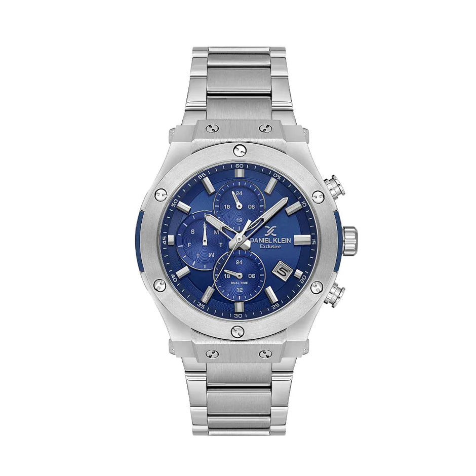 Daniel Klein Exclusive Silver Stainless Steel Watch for Men DK.1.14227-3 - Daniel Klein Saudi Arabia