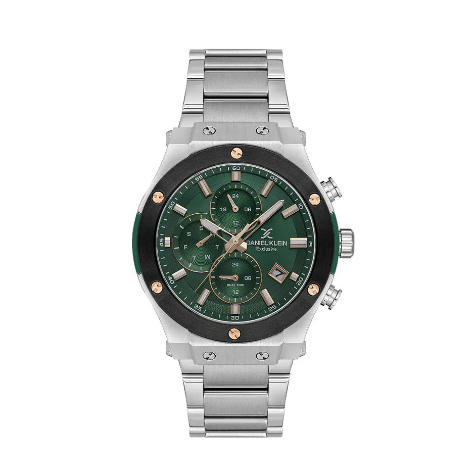 Daniel Klein Exclusive Silver Stainless Steel Watch for Men DK.1.14227-4 - Daniel Klein Saudi Arabia