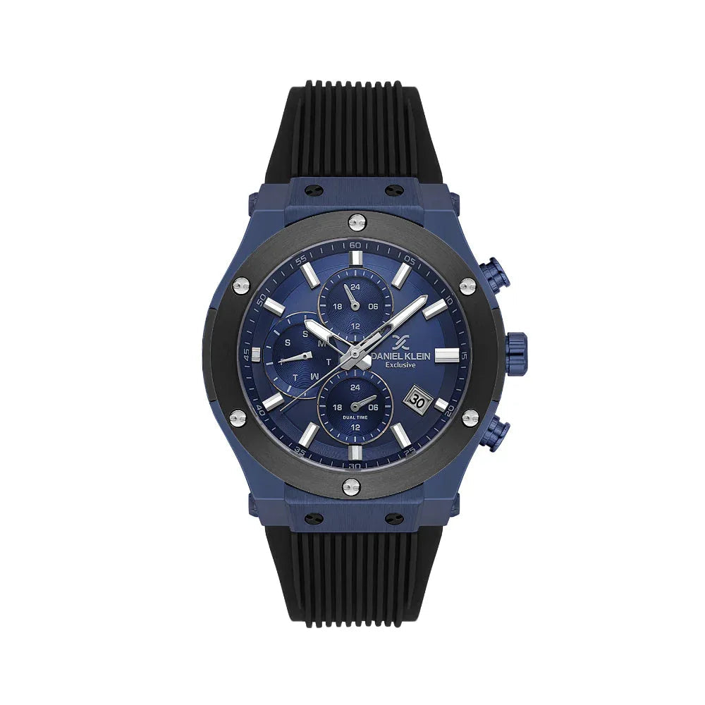 Daniel Klein Exclusive Black Silicone Band Watch for Men DK.1.14228-3 - Daniel Klein Saudi Arabia
