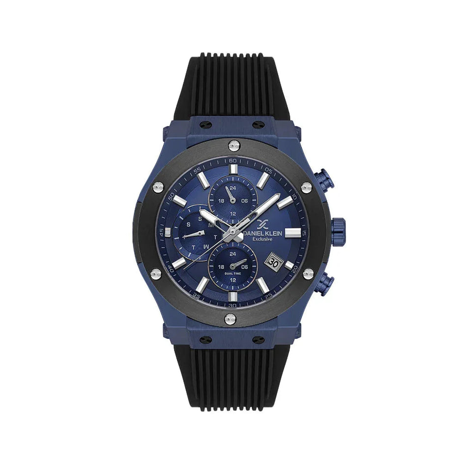 Daniel Klein Exclusive Black Silicone Band Watch for Men DK.1.14228-3 - Daniel Klein Saudi Arabia
