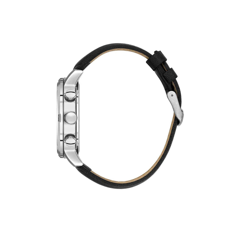 Daniel Klein Exclusive Black Leather Watch for Men DK.1.14229-2 - Daniel Klein Saudi Arabia