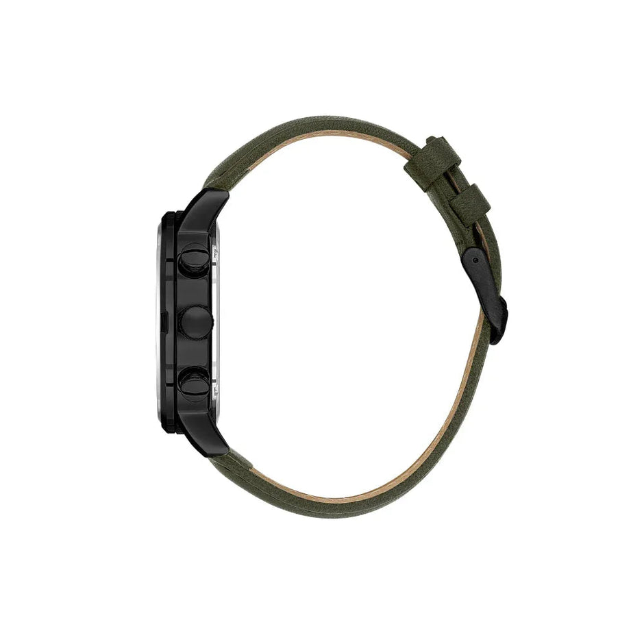 Daniel Klein Exclusive Dark Green Leather Watch for Men DK.1.14229-5 - Daniel Klein Saudi Arabia