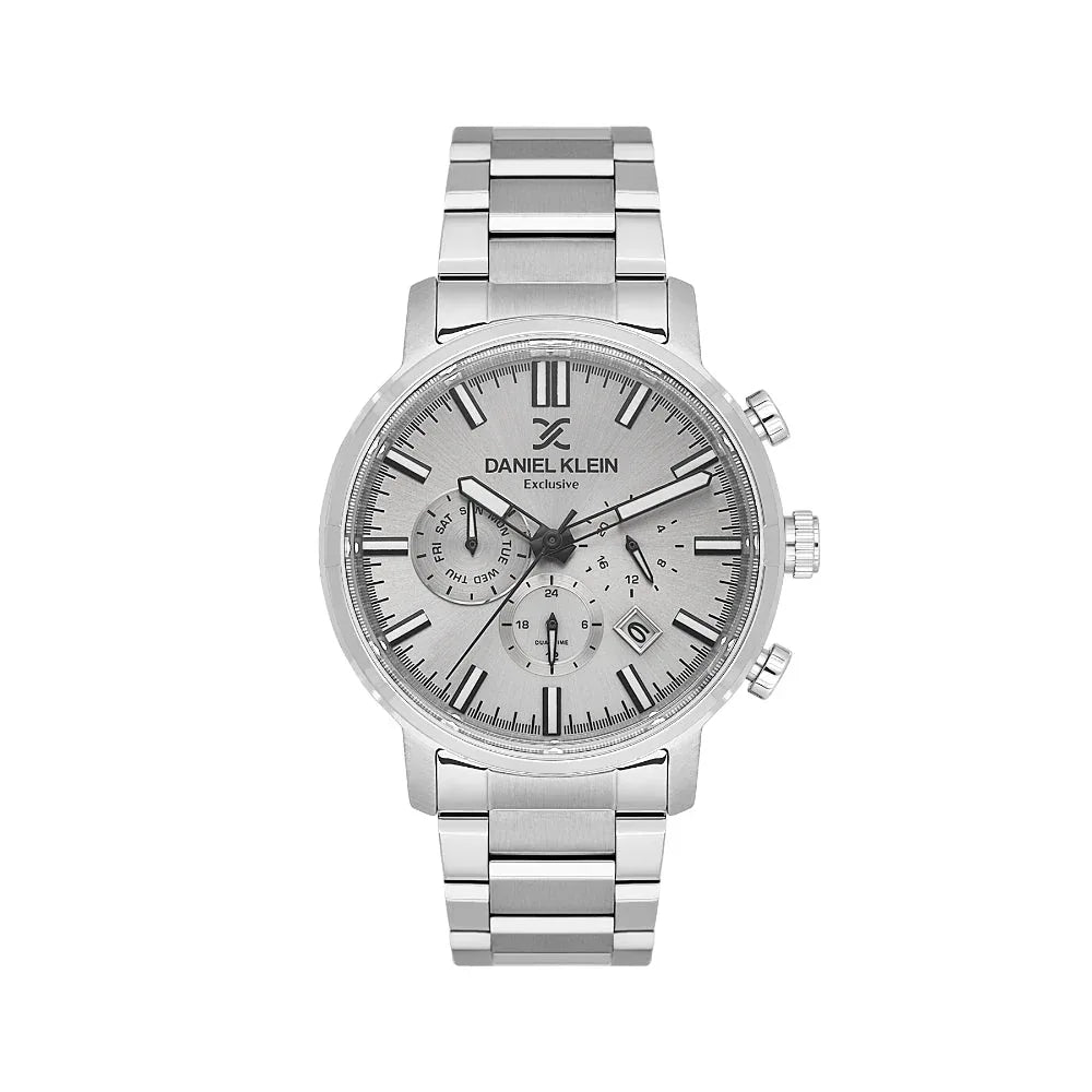 Daniel Klein Exclusive Silver Stainless Steel Watch for Men DK.1.14230-1 - Daniel Klein Saudi Arabia