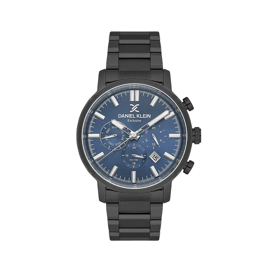 Daniel Klein Exclusive Black Stainless Steel Watch for Men DK.1.14230-5 - Daniel Klein Saudi Arabia