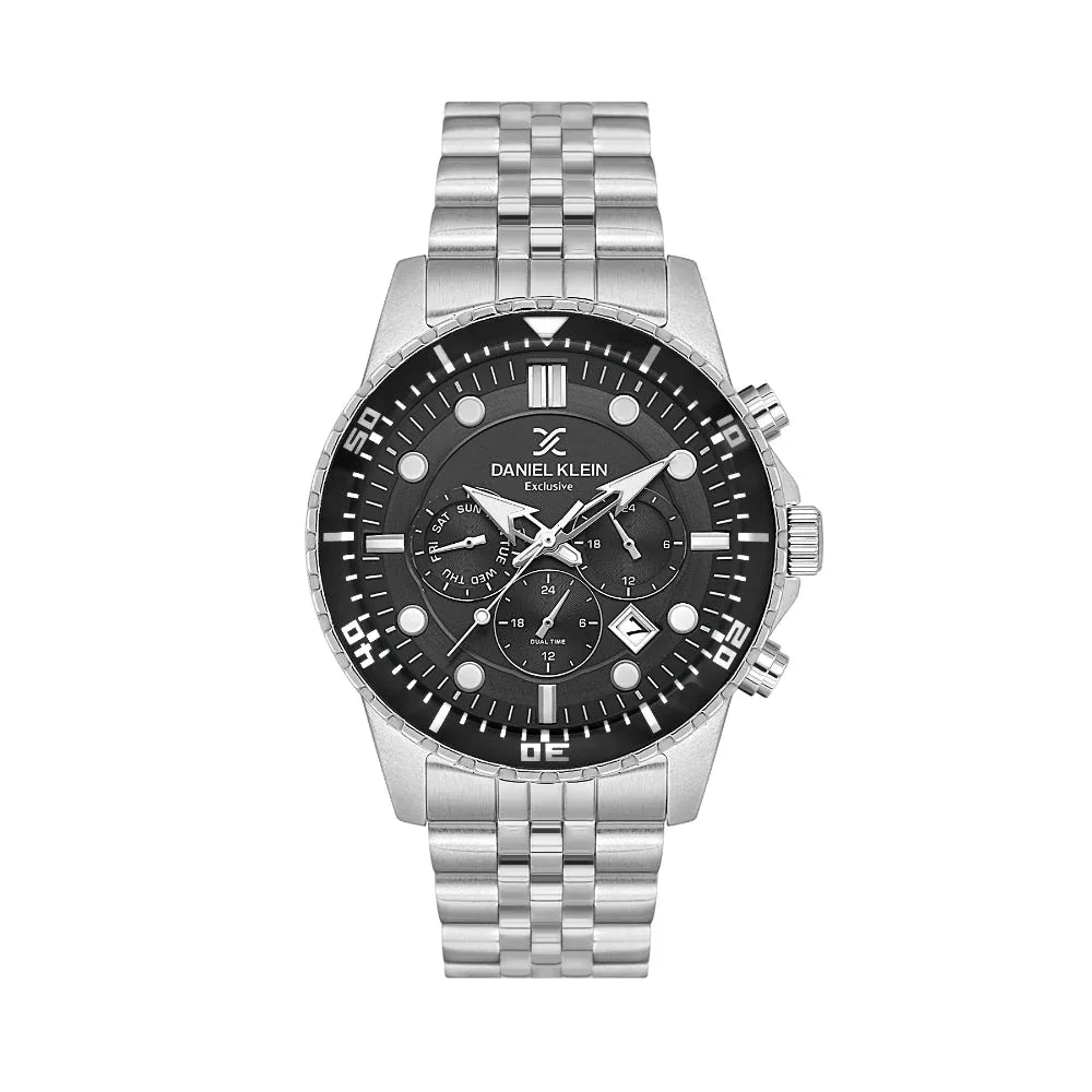 Daniel Klein Exclusive Silver Stainless Steel Watch for Men DK.1.14233-1 - Daniel Klein Saudi Arabia