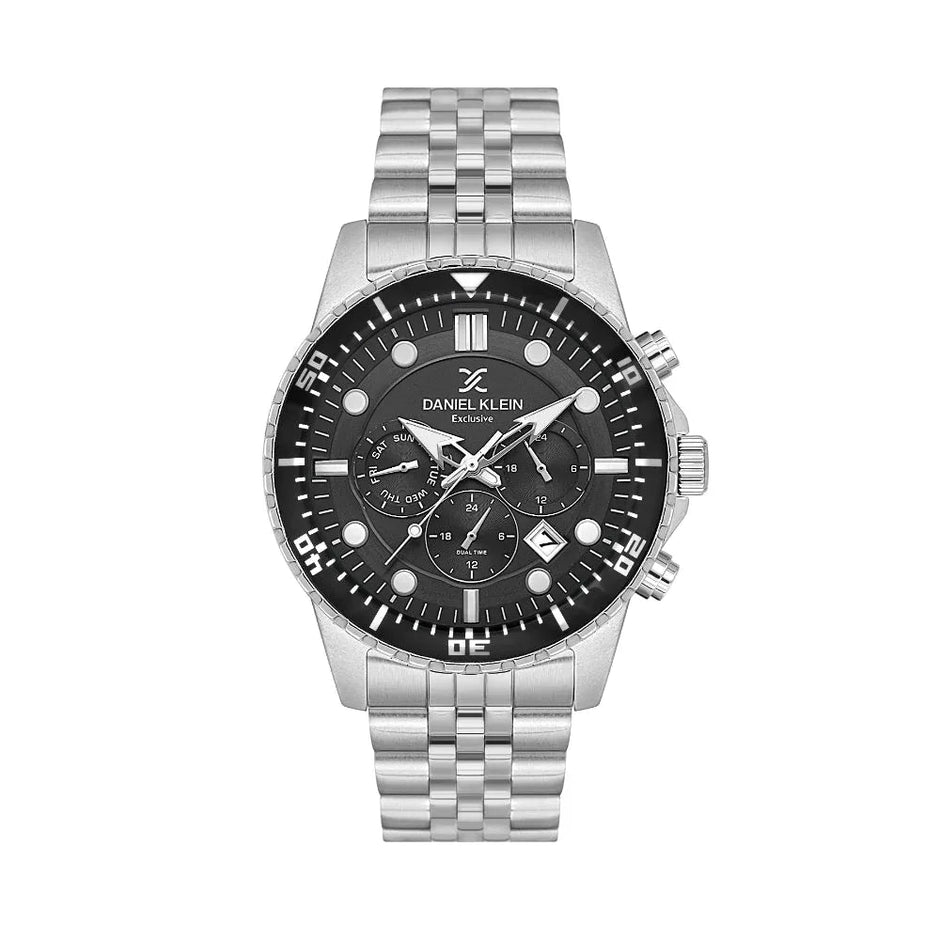 Daniel Klein Exclusive Silver Stainless Steel Watch for Men DK.1.14233-1 - Daniel Klein Saudi Arabia