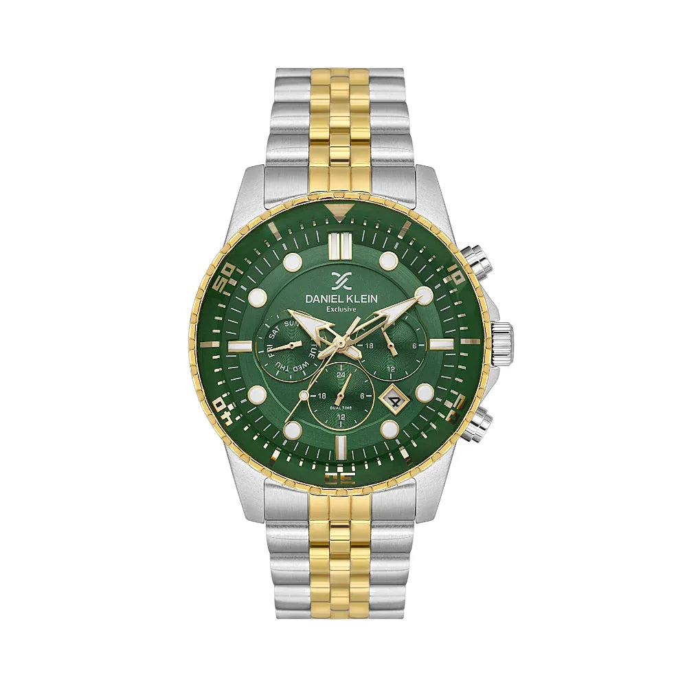 Daniel Klein Exclusive Silver and Gold Stainless Steel Watch for Men DK.1.14233-3 - Daniel Klein Saudi Arabia