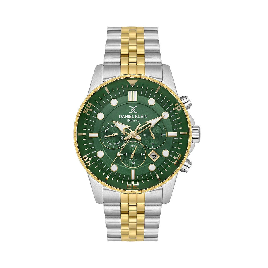 Daniel Klein Exclusive Silver and Gold Stainless Steel Watch for Men DK.1.14233-3 - Daniel Klein Saudi Arabia