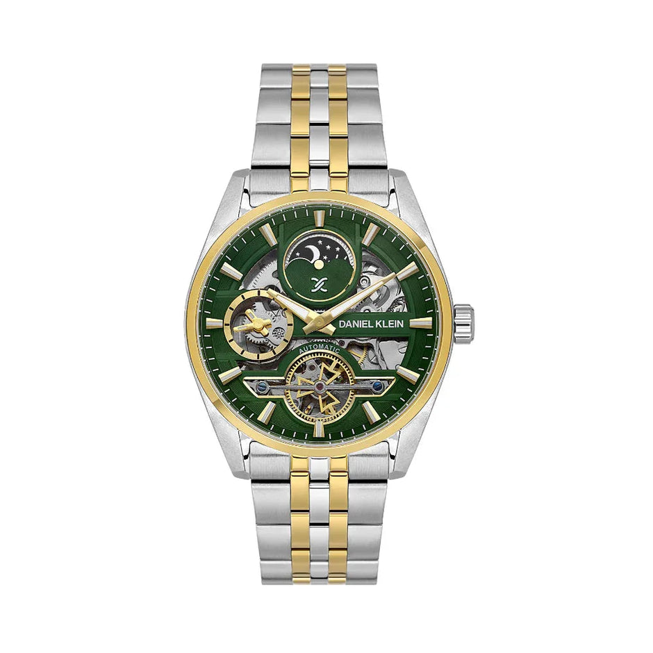 Daniel Klein Skeleton Silver and Gold Stainless Steel Watch for Men DK.1.14266-3 - Daniel Klein Saudi Arabia