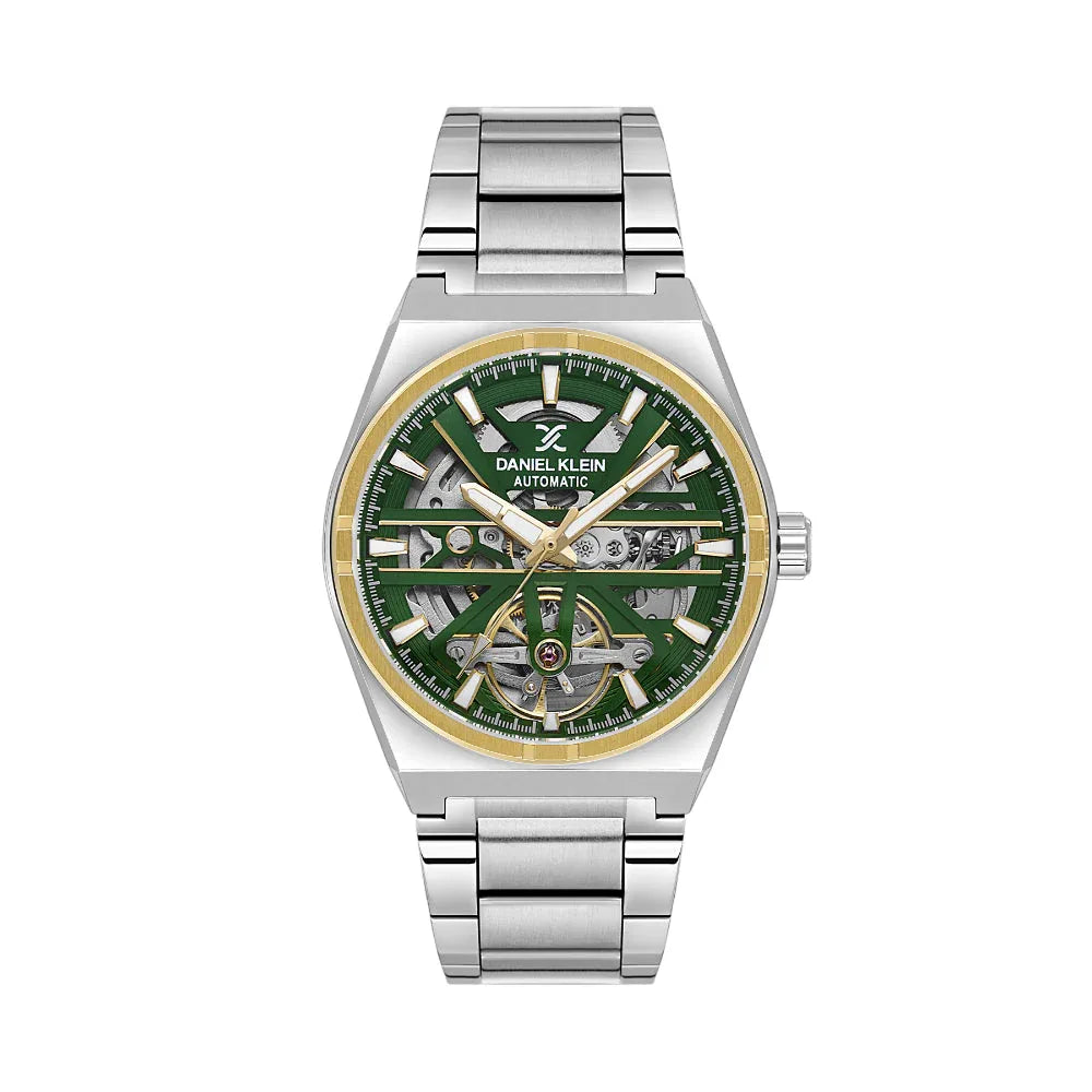Daniel Klein Skeleton Silver Stainless Steel Watch for Men DK.1.14268-5 - Daniel Klein Saudi Arabia