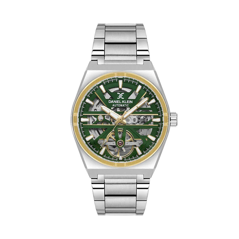 Daniel Klein Skeleton Silver Stainless Steel Watch for Men DK.1.14268-5 - Daniel Klein Saudi Arabia