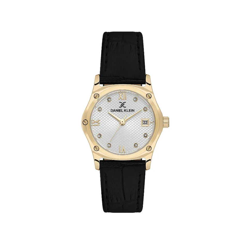 Daniel Klein Premium Black Leather Watch for Women DK.1.14270-2 - Daniel Klein Saudi Arabia
