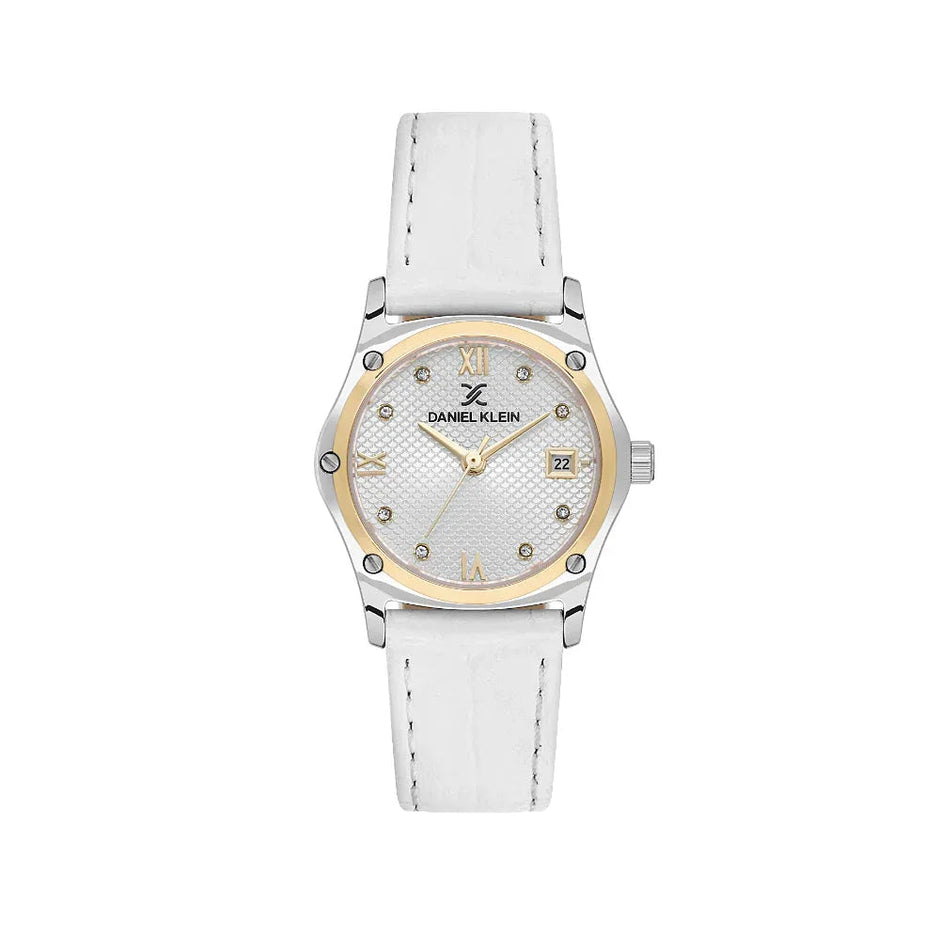 Daniel Klein Premium White Leather Watch for Women DK.1.14270-3 - Daniel Klein Saudi Arabia