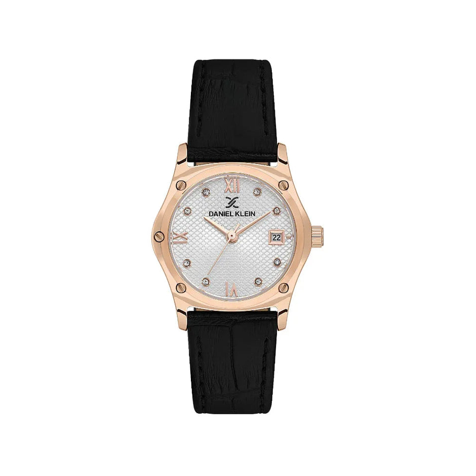 Daniel Klein Premium Dark Brown Leather Watch for Women DK.1.14270-5 - Daniel Klein Saudi Arabia
