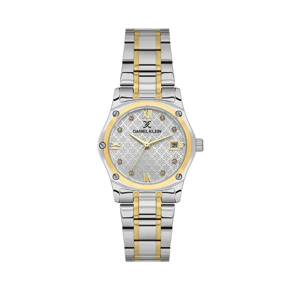 Daniel Klein Premium Silver and Gold Stainless Steel Watch for Women DK.1.14271-3 - Daniel Klein Saudi Arabia