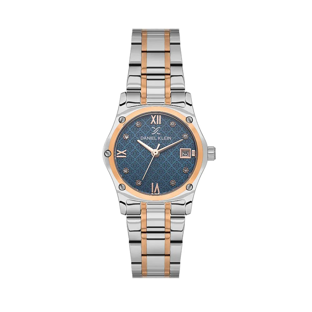 Daniel Klein Premium Silver and Rose Gold Stainless Steel Watch for Women DK.1.14271-6 - Daniel Klein Saudi Arabia