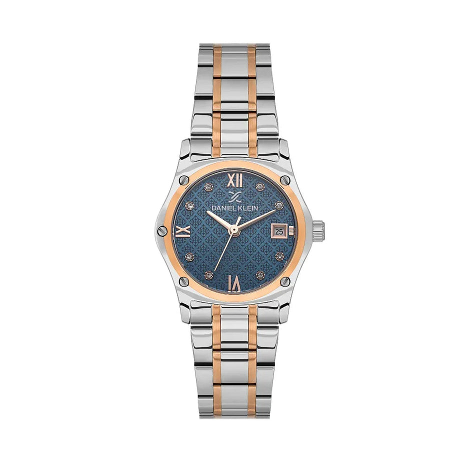 Daniel Klein Premium Silver and Rose Gold Stainless Steel Watch for Women DK.1.14271-6 - Daniel Klein Saudi Arabia