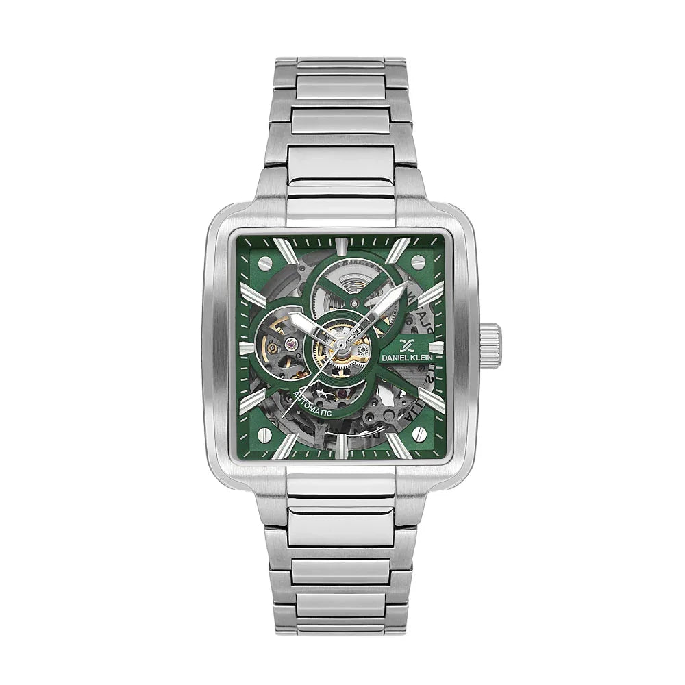 Daniel Klein Skeleton Silver Stainless Steel Watch for Men DK.1.14279-4 - Daniel Klein Saudi Arabia