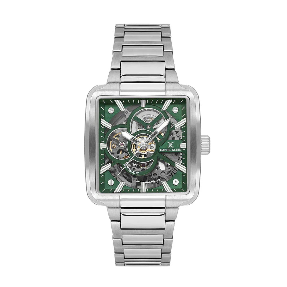 Daniel Klein Skeleton Silver Stainless Steel Watch for Men DK.1.14279-4 - Daniel Klein Saudi Arabia