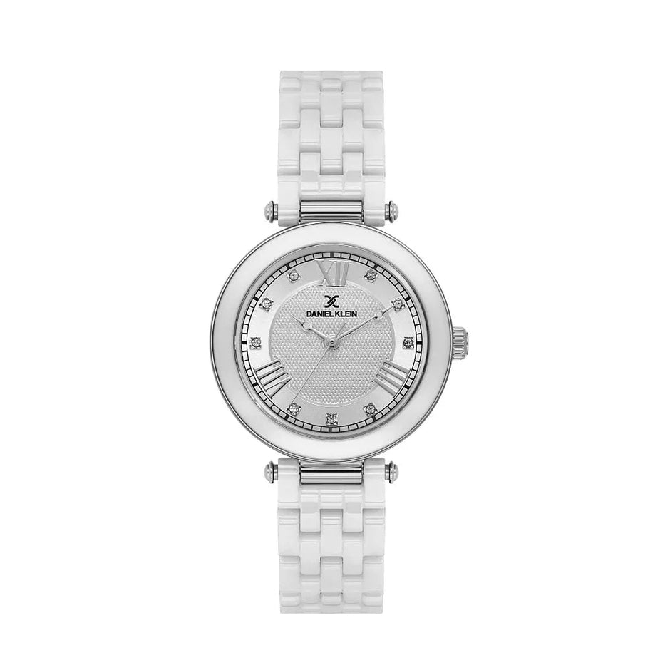 Daniel Klein Premium White Ceramic Band Watch for Women DK.1.14282-2 - Daniel Klein Saudi Arabia