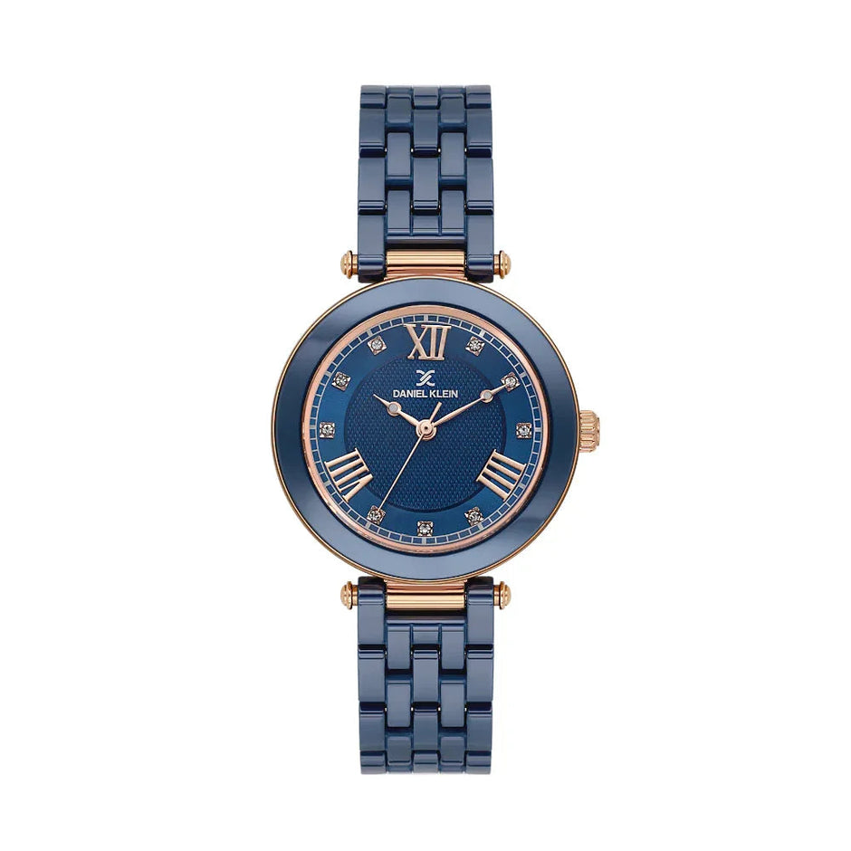 Daniel Klein Premium Blue Ceramic Band Watch for Women DK.1.14282-5 - Daniel Klein Saudi Arabia