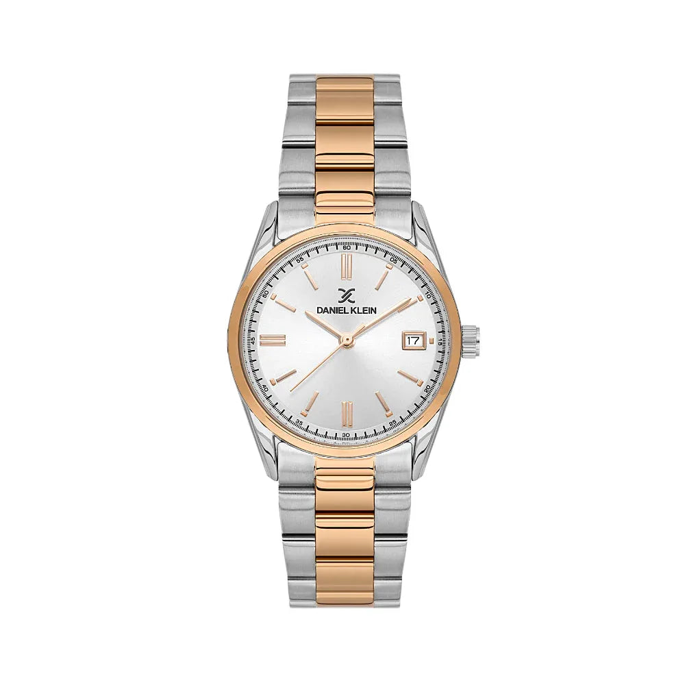 Daniel Klein Premium Silver and Rose Gold Stainless Steel Watch for Women DK.6.14133-6 - Daniel Klein Saudi Arabia