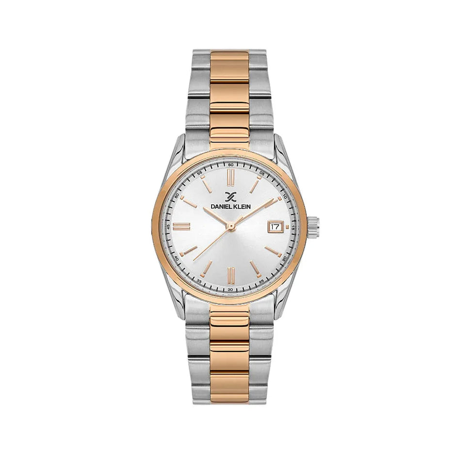 Daniel Klein Premium Silver and Rose Gold Stainless Steel Watch for Women DK.6.14133-6 - Daniel Klein Saudi Arabia