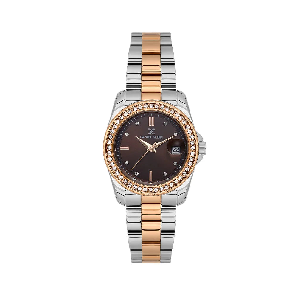 Daniel Klein Premium Silver and Rose Gold Stainless Steel Watch for Women DK.6.14134-6 - Daniel Klein Saudi Arabia