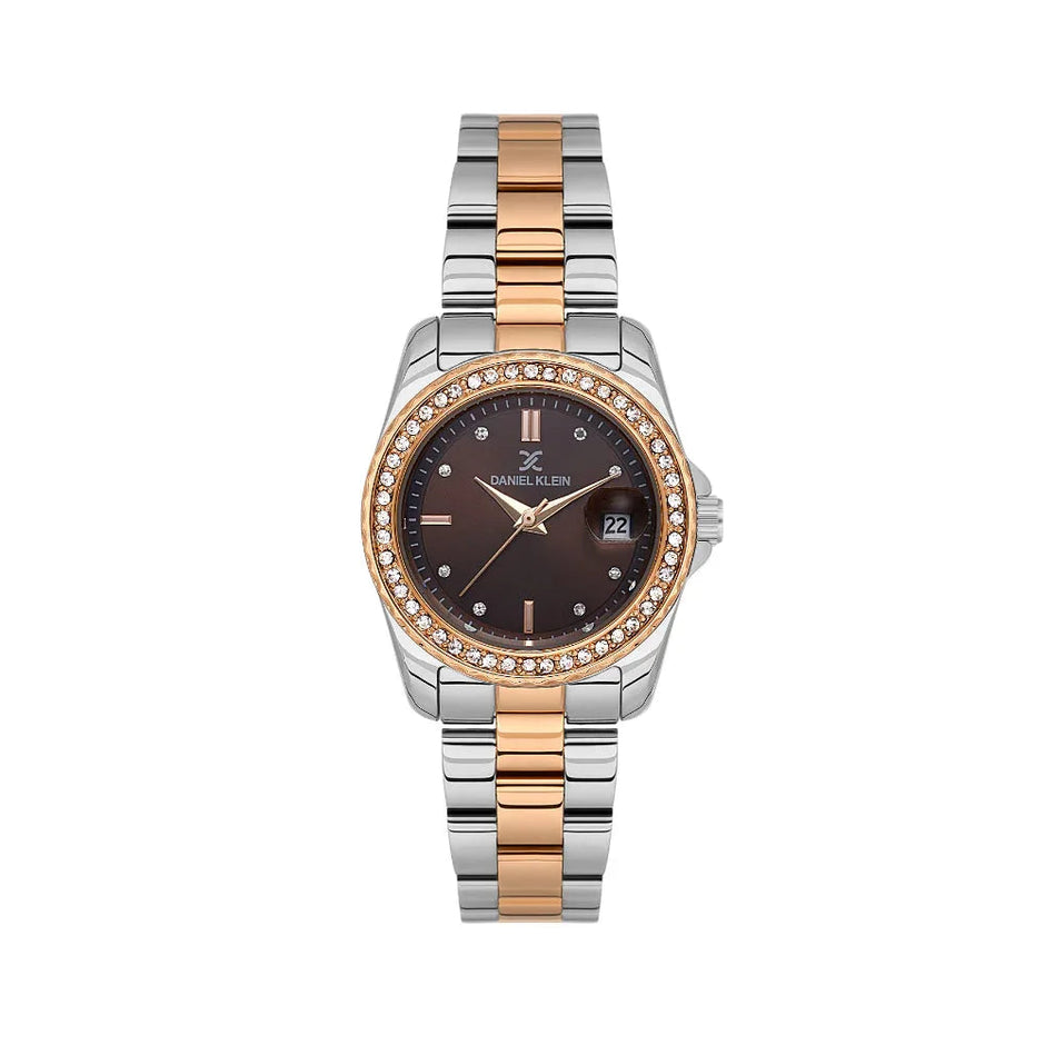 Daniel Klein Premium Silver and Rose Gold Stainless Steel Watch for Women DK.6.14134-6 - Daniel Klein Saudi Arabia
