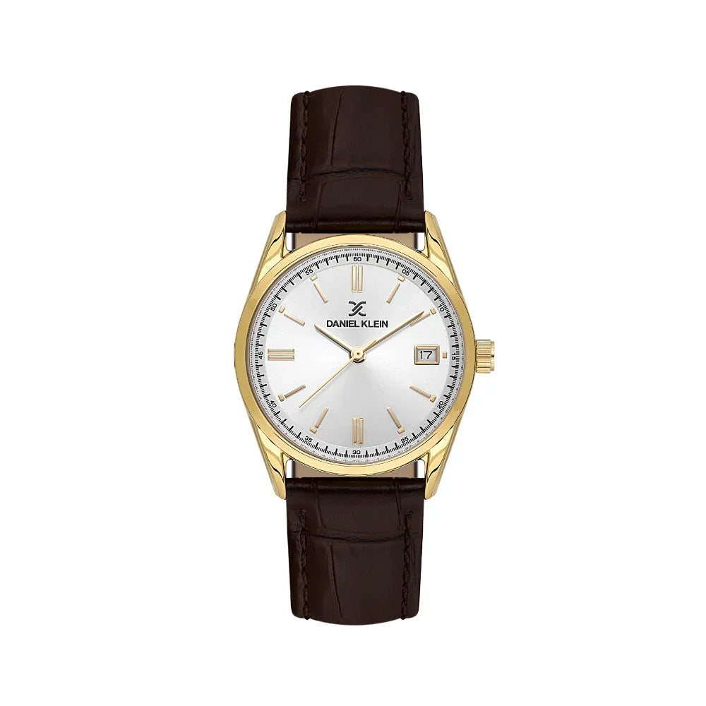 Daniel Klein Premium Dark Brown Leather Watch for Women DK.6.14135-4 - Daniel Klein Saudi Arabia