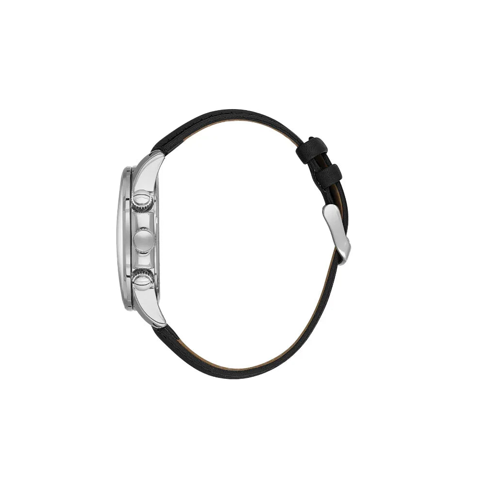 Daniel Klein Exclusive Black Leather Watch for Men DK.6.14231-2 - Daniel Klein Saudi Arabia