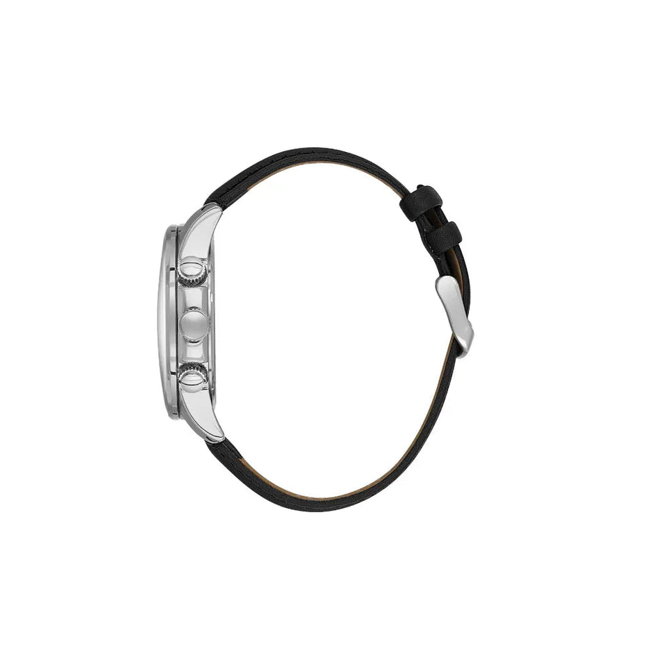 Daniel Klein Exclusive Black Leather Watch for Men DK.6.14231-2 - Daniel Klein Saudi Arabia