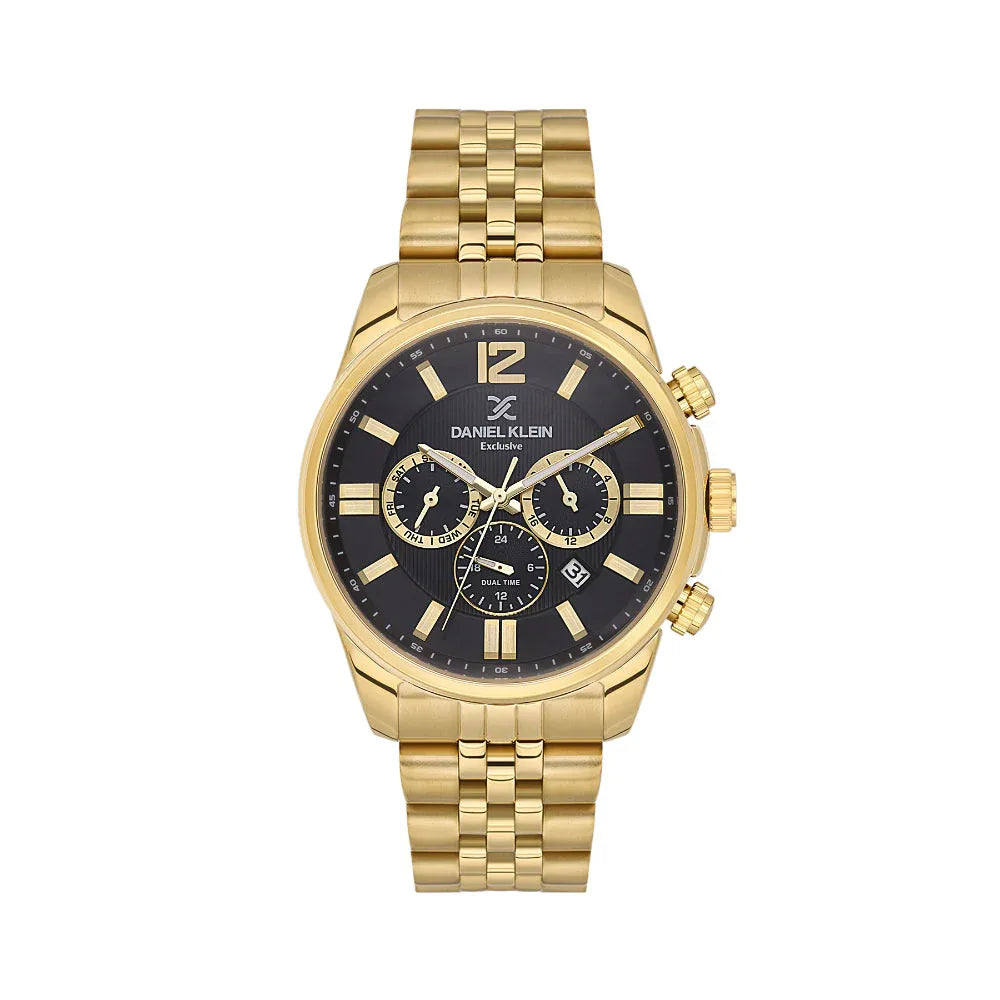 Daniel Klein Exclusive Gold Stainless Steel Watch for Men DK.6.14232-5 - Daniel Klein Saudi Arabia