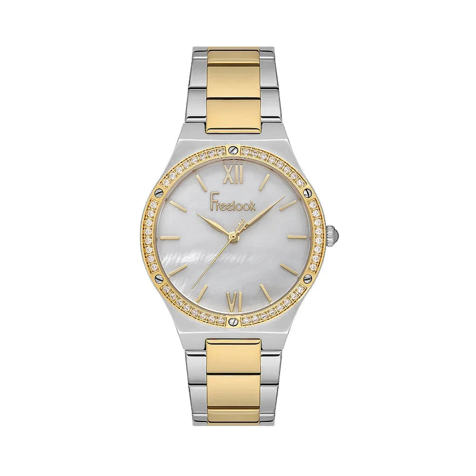 Freelook Lumiere Silver and Gold Stainless Steel Watch for Women FL.1.10407-4 - Daniel Klein Saudi Arabia