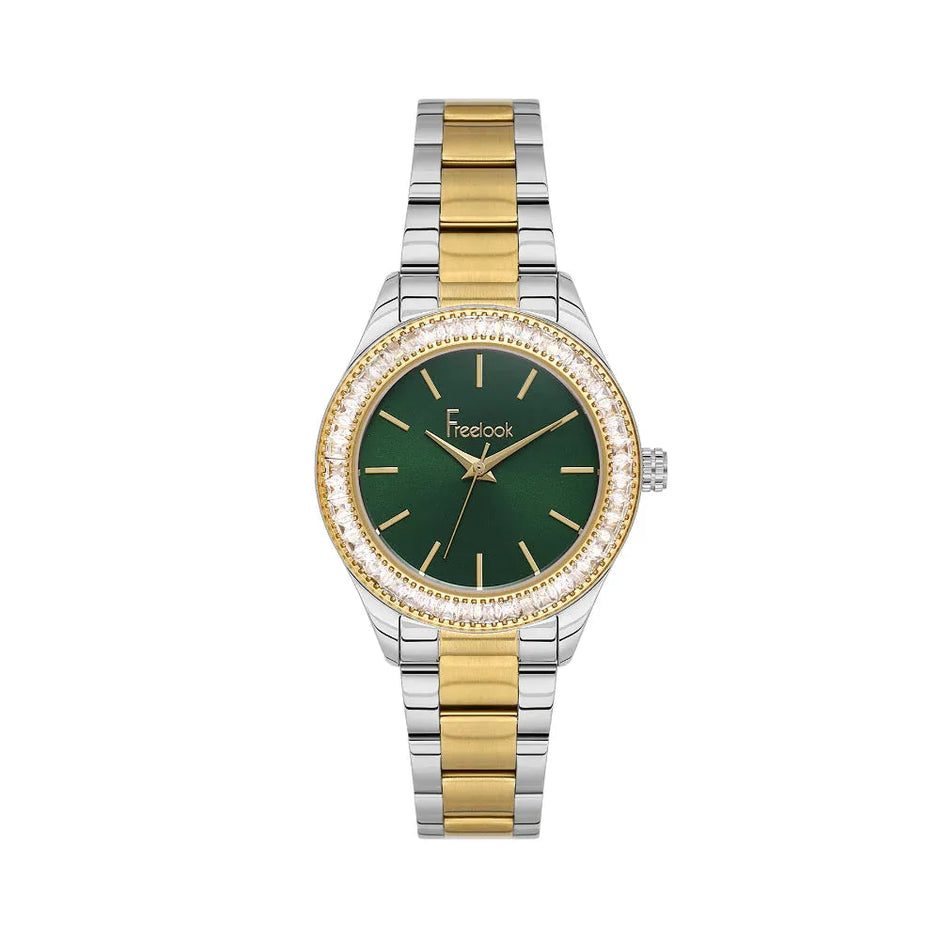 Freelook Lumiere Silver and Gold Stainless Steel Watch for Women FL.1.10519-5 - Daniel Klein Saudi Arabia