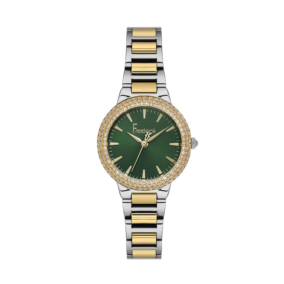 Freelook Charmant Silver and Gold Stainless Steel Watch for Women FL.1.10523-5 - Daniel Klein Saudi Arabia