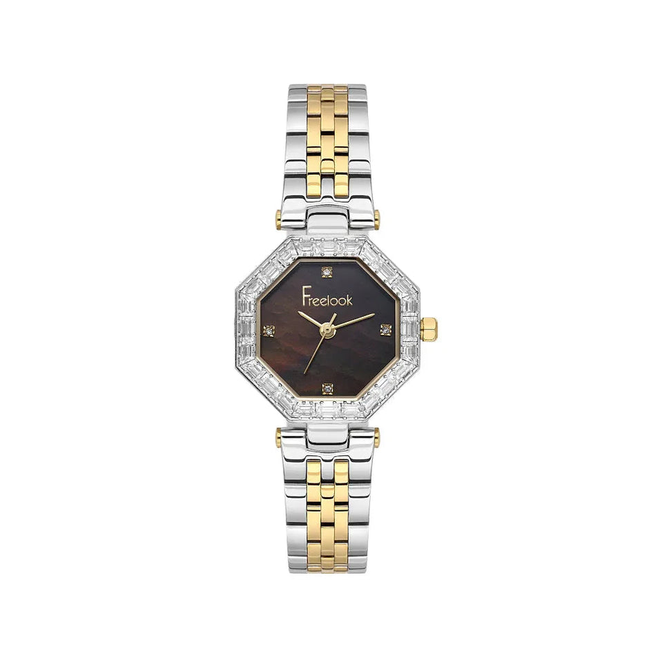 Freelook Lumiere Silver and Gold Stainless Steel Watch for Women FL.1.10529-5 - Daniel Klein Saudi Arabia