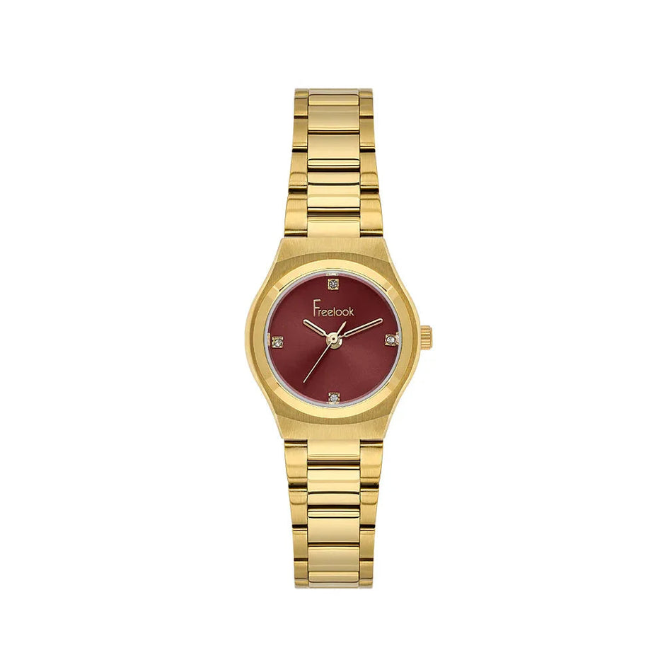 Freelook Jolie Gold Stainless Steel Watch for Women FL.1.10534-4 - Daniel Klein Saudi Arabia